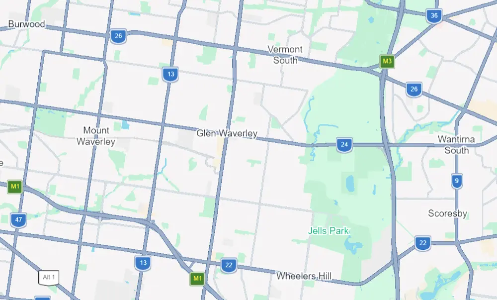 Glen Waverley Map